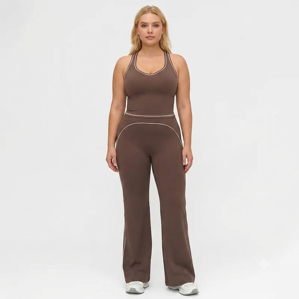 Women's Sporty Tracksuit Set - Casual Two-Piece