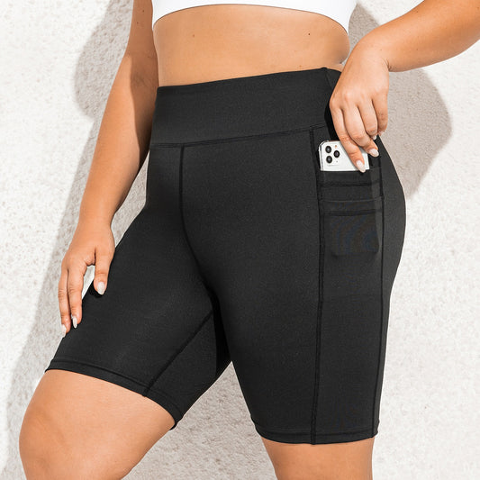 Plus Size High Waisted Biker Shorts