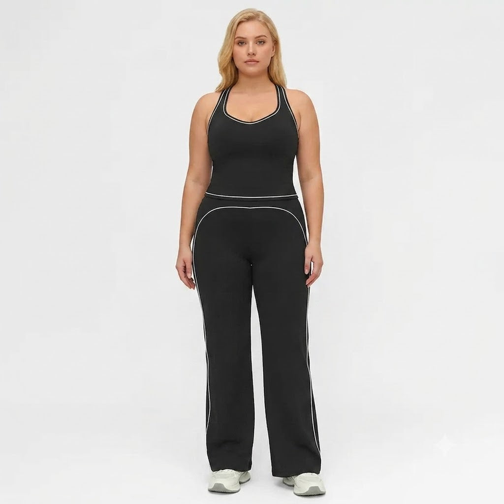 Women's Sporty Tracksuit Set - Casual Two-Piece