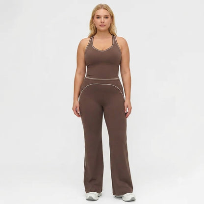 Women's Sporty Tracksuit Set - Casual Two-Piece