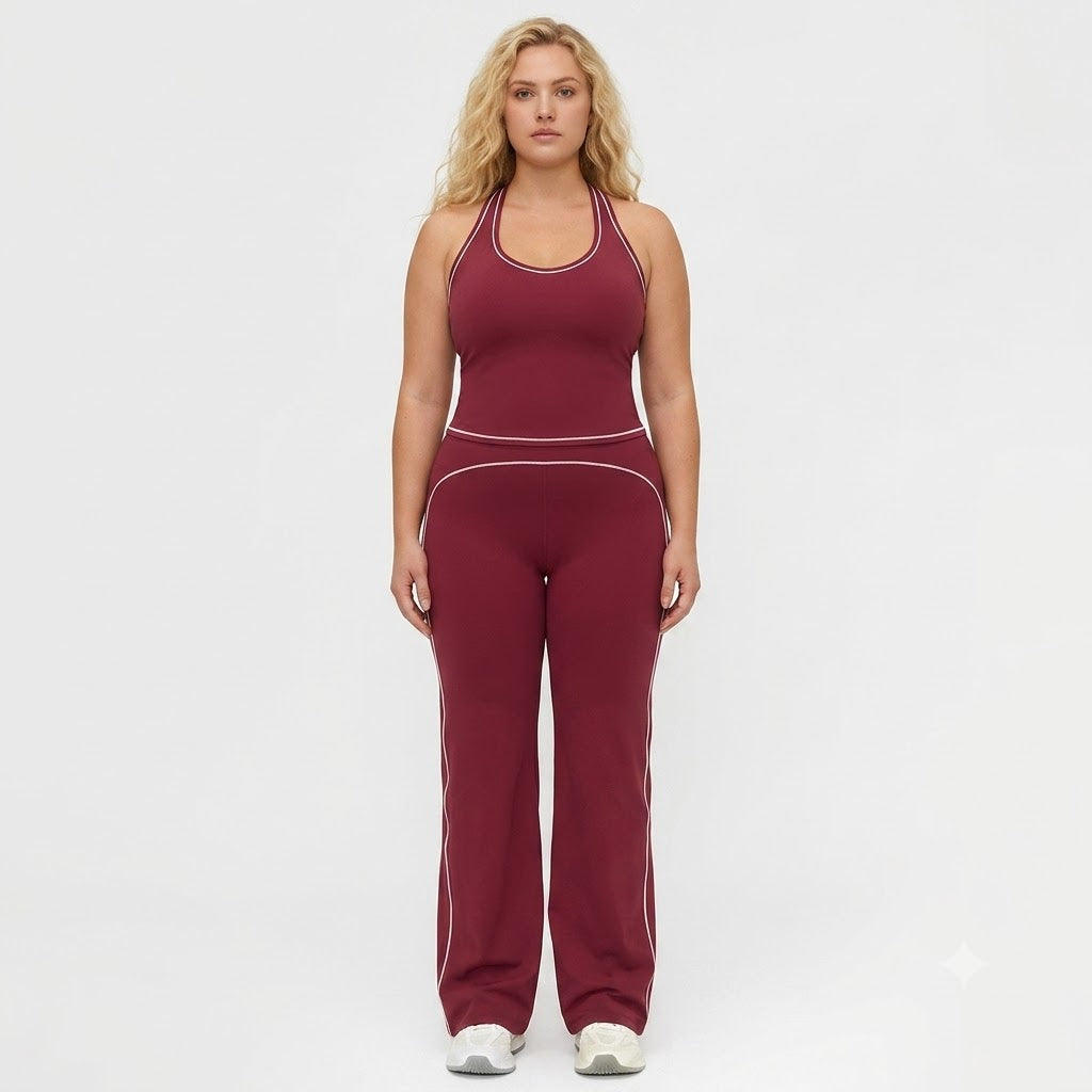 Women's Sporty Tracksuit Set - Casual Two-Piece