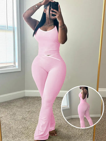 Plus Size Women's Sleeveless Gym Yoga Set