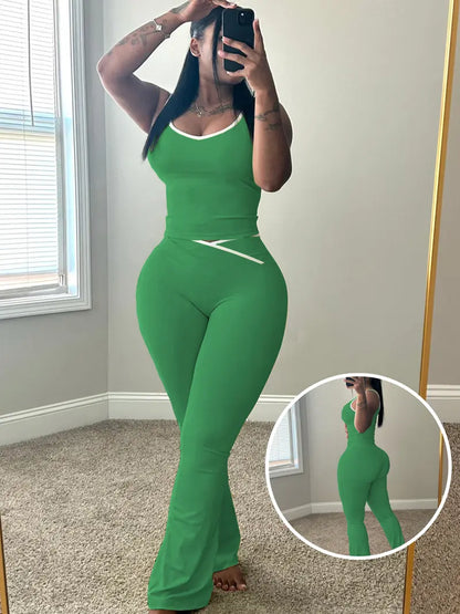 Plus Size Women's Sleeveless Gym Yoga Set